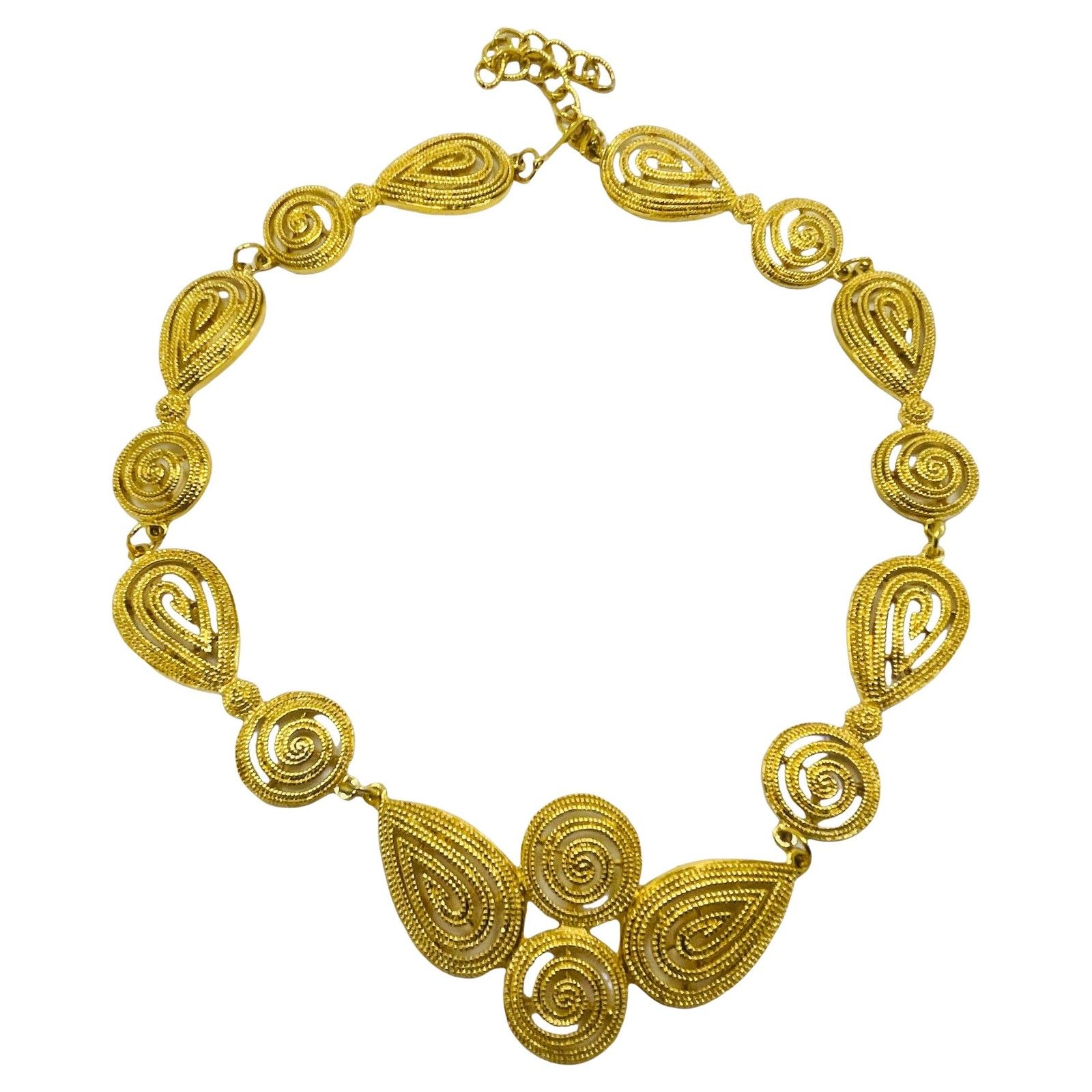 Avon Signed Vintage Gold Tone Massive Choker Chain Designer Necklace